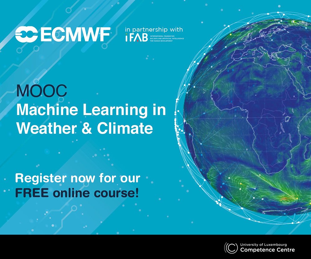 moodle.ecmwf.int/pages/index.ht… ECMWF launches Massive Open Online Course on Machine Learning in Weather and Climate