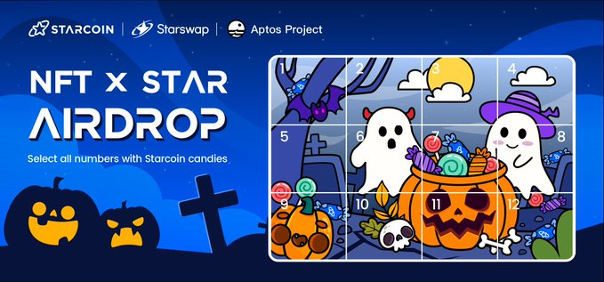 AptosProjectOrg's tweet photo. 🎉Halloween Event🎉

🎁 1500 $STAR+ Halloween NFT for 6 winners🎁

✅To enter:
1. Follow 
@AptosProjectOrg
@StarcoinSTC
@StarswapEN
2. Rt - Like &amp; Tag 3 Friends
3. Join Discord:https://t.co/K2vFlrn6U1

72 hours⏳500RT
#Aptos #nft $apt https://t.co/SoOBtyFhWc