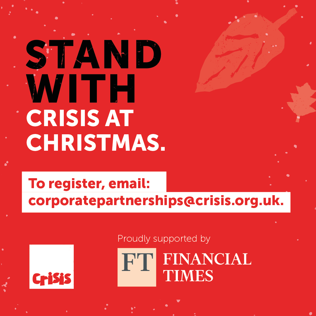 crisis_uk's tweet photo. Will your company stand with people facing homelessness this Christmas? 

Join our webinar on Thursday 10th November at 12:00 and learn about how your company can support people facing homelessness during the cost of living crisis: https://t.co/lhCeQYY4rC https://t.co/RjMGdml5Af