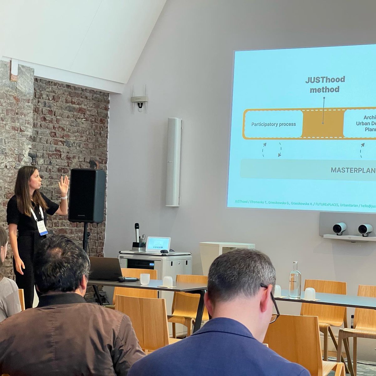 Justhood_net's tweet photo. It was a great pleasure to take part in and present the JUSThood project at the 58th ISOCARP World Planning Congress “From Wealthy to Healthy Cities” in Brussels. #Inclusive design is key to our future livable urban places. #wpc58 #isocarp #healthycities #justhood #urbandesign https://t.co/Ffxmy6Pd12
