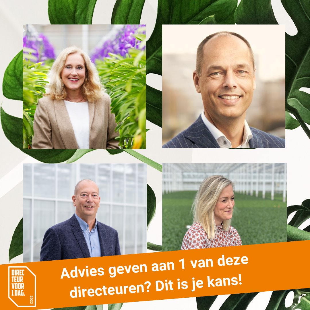 Tot 1 nov om je in te schrijven voor de leukste adviesopdracht tijdens je studie!

Wat ga je doen?
Je gaat letterlijk 1 dag meelopen met één van de meest toonaangevende directeuren uit de #Food &amp; #Flower Industry!

Durf jij het aan?
Geef je dan op:
hortiheroes.com/directeurvoor1…

#D1D