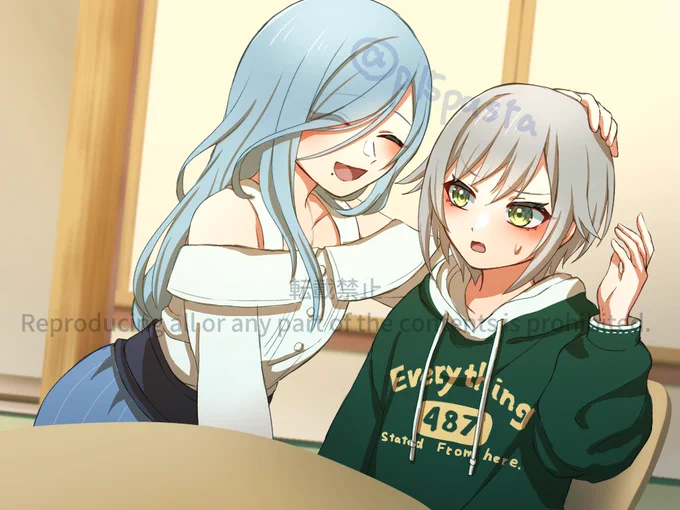 「しぃちゃんは良い子ねぇ」「やめてって…」#prsk_FA #日野森姉妹 