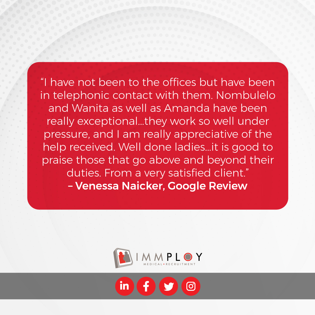 Immploy's tweet image. As the leading supplier of #medical staff, we provide skilled and proficient permanent and locum professionals for all your hiring needs. 

Contact us on 021 556 3990 or send us an email at info@immploy.com 

#Immploy #MedicalProfessionals