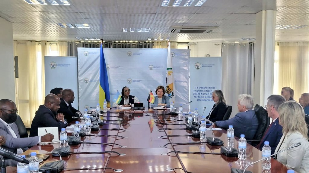 German Embassy Kigali (@germanyinrwanda) on Twitter photo Happening now: Hon. Minister <a href="/Dr_Uwamariya/">Dr. Valentine Uwamariya</a> and <a href="/rlpNews/">Landesregierung Rheinland-Pfalz</a>' Minister President Malu #Dreyer signing cooperation in the field of biotechnology!👏 Bringing in academic excellence from 🇩🇪 Rhineland-Palatinate to the benefit of the nascent 🇷🇼 pharmaceutical ecosystem! <a href="/Rwanda_Edu/">Ministry of Education | Rwanda</a> Happening now: Hon. Minister <a href="/Dr_Uwamariya/">Dr. Valentine Uwamariya</a> and <a href="/rlpNews/">Landesregierung Rheinland-Pfalz</a>' Minister President Malu #Dreyer signing cooperation in the field of biotechnology!👏 Bringing in academic excellence from 🇩🇪 Rhineland-Palatinate to the benefit of the nascent 🇷🇼 pharmaceutical ecosystem! <a href="/Rwanda_Edu/">Ministry of Education | Rwanda</a>