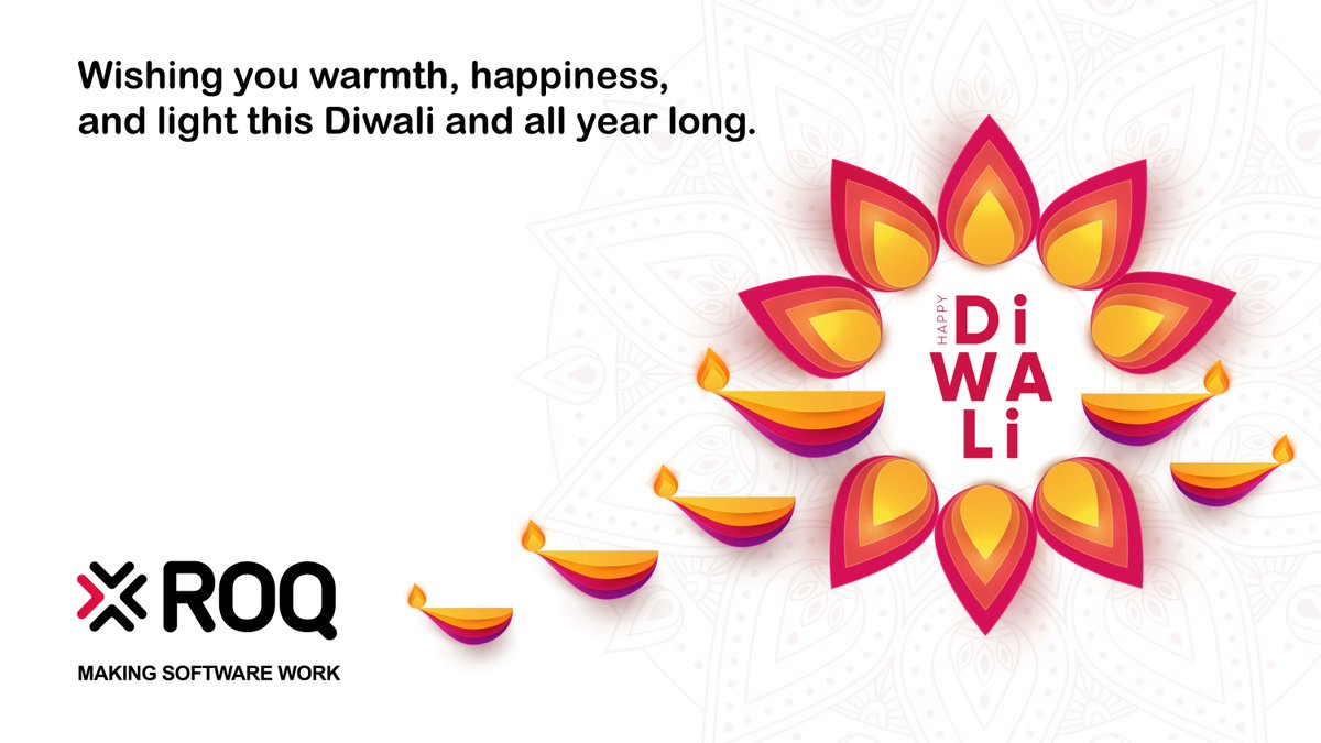 ROQTALK's tweet image. Happy Diwali from everyone at ROQ! Wishing you joy, health and prosperity. 
#MakingSoftwareWork #ROQFamily #Celebrate #HappyDiwali #festival
