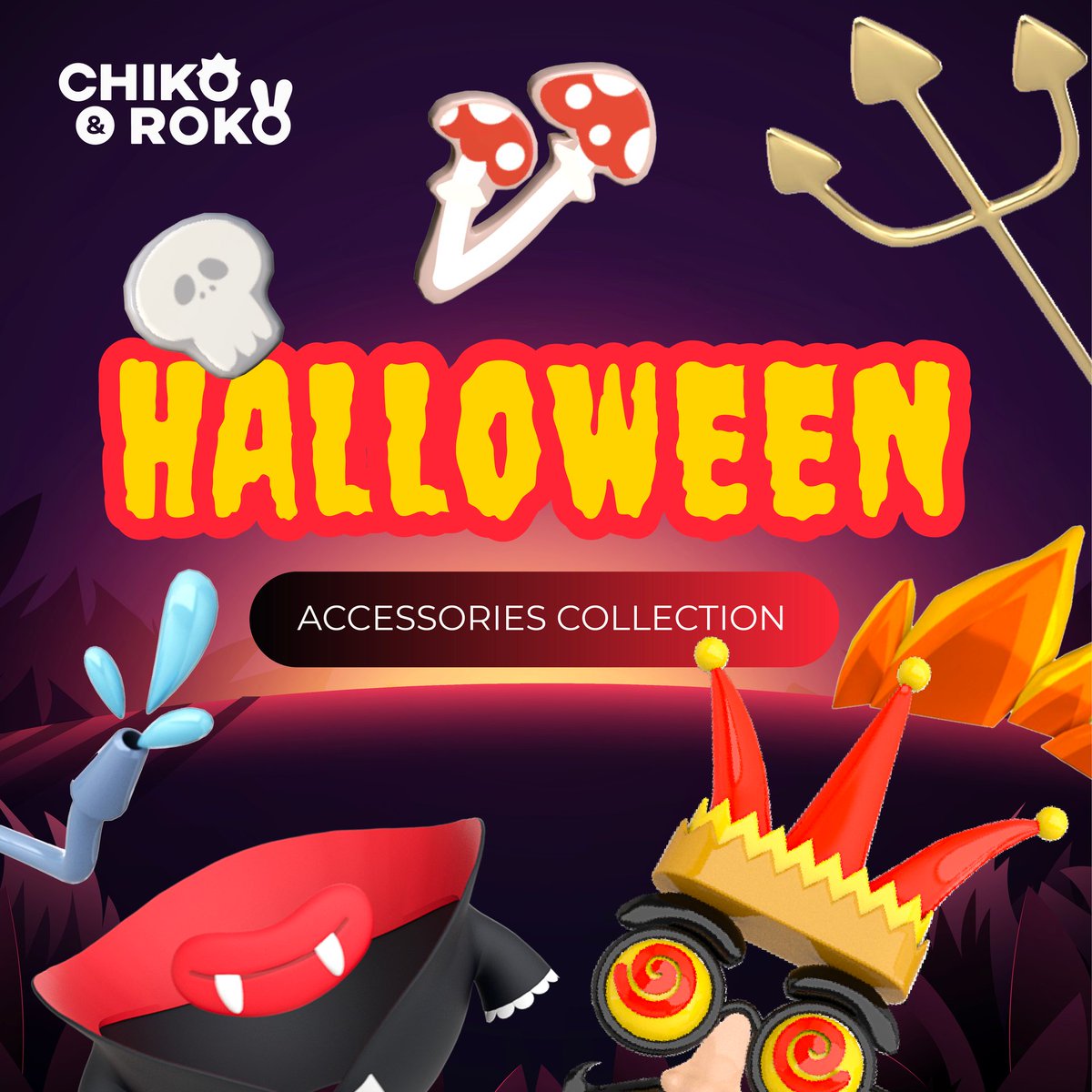 Hi, spooky mood is here! 👻
October is coming to its end, and you know what it means…This is Halloween! 🧟‍♂️‍️ The HALLOWEEN COLLECTION is on the way to the Chiko&amp;Roko shop: chikoroko.art/shop/main/! Dive into mysterious atmosphere 🎃