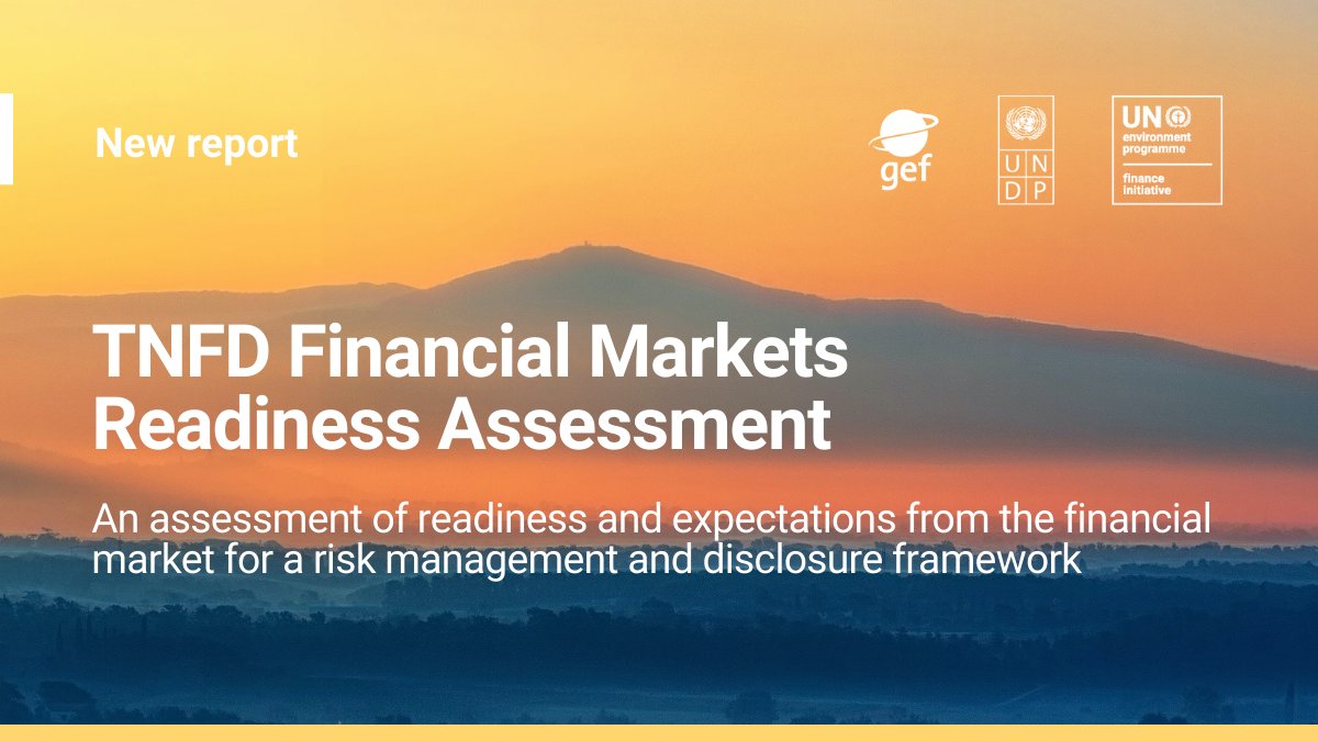 NEW: Check out our new @TNFD_ #Financial Markets Readiness Assessment report, which presents the main drivers, challenges and expectations from financial institutions with regards to #nature-related reporting. Discover more: ow.ly/JBYe50LbWOV