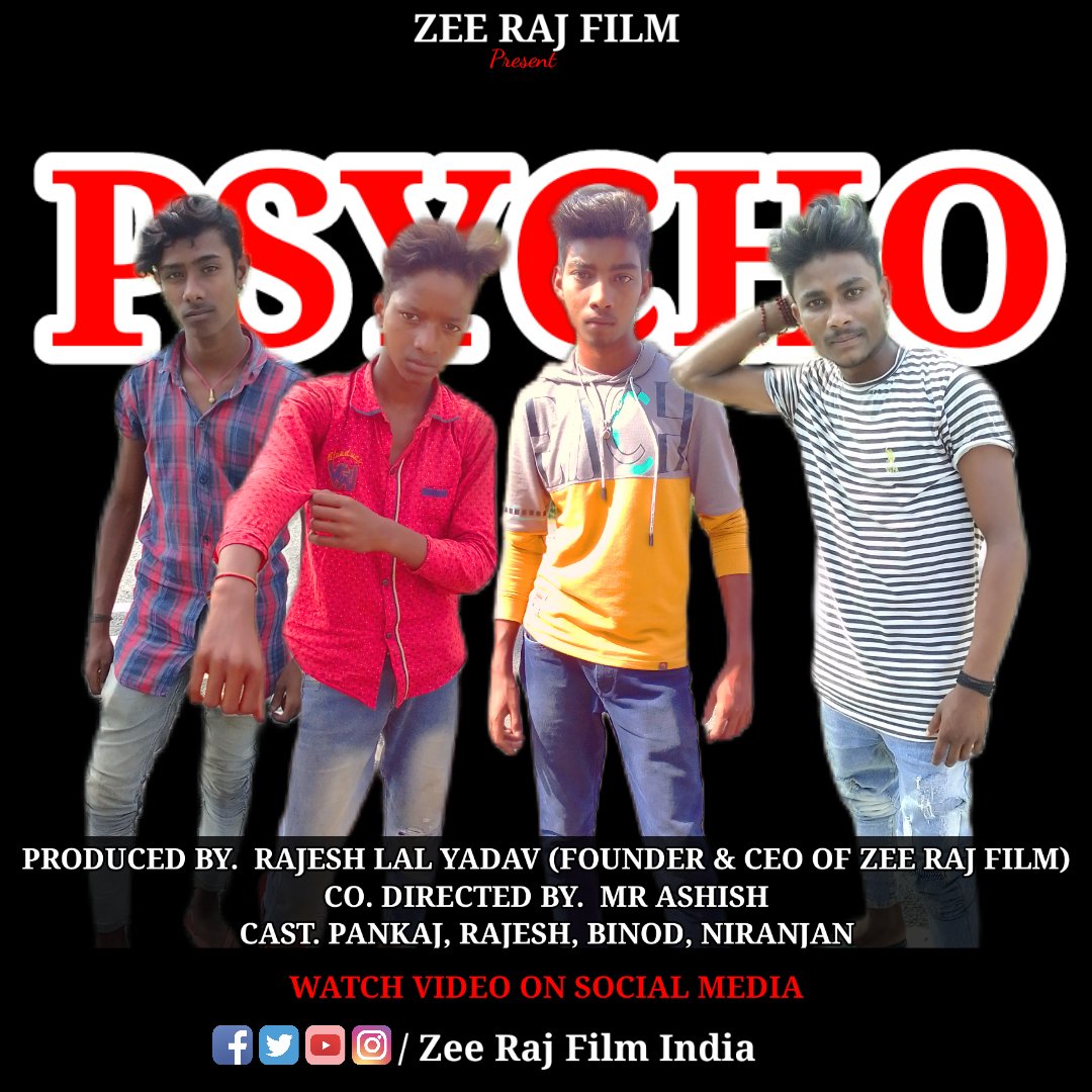 rajeshzrf's tweet photo. Psycho Song Released On You Tube #HappyDiwali #TwitterTillu #TwitterSpaces #TwitterOfTime #TWD #TwitterScannftname @ZeeRajFilms @pankajzrf @ZeeNews https://t.co/7NSOl7vWyK
