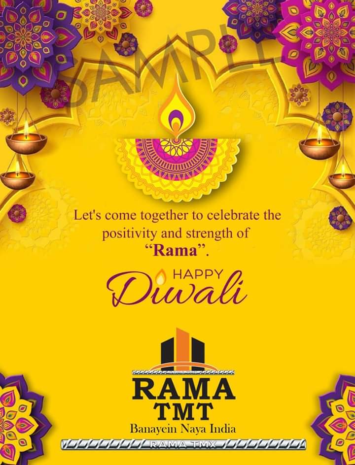 RAMATMX500's tweet image. On this joyous occasion of Diwali, We wish you new beginnings, new hopes, and new kinds of Happiness. Happy Deepawali to you and your family members.
#Happy Deepawali
#Rama TMT Rebar
#Banayein Naya India