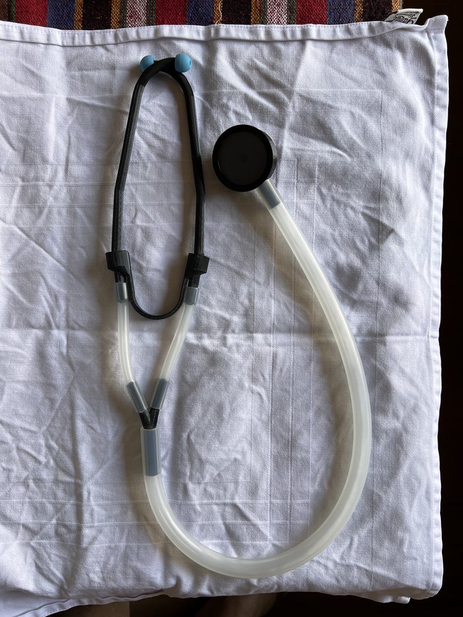 This is a 3D printed stethoscope by an Egyptian Canadian medical student, it was compared to the state of the art stethoscope in a blinded manner and did well! It costs less than 5$… the future is amazing!