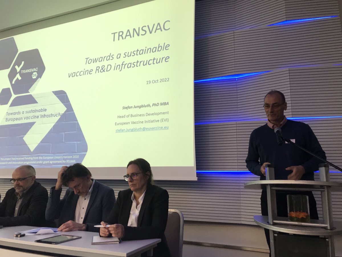 EuropeVaccine's tweet photo. Exciting @icri2022 session on 'Sustainability plans of Research Infrastructure projects', with EVI Head of Business Development, Dr Stefan Jungbluth, who discussed the future of '#TRANSVAC - Towards a sustainable vaccine R&amp;D infrastructure'.

#EU_RIs #EUfunded #TRANSVAC_DS https://t.co/VITK6ioM0B