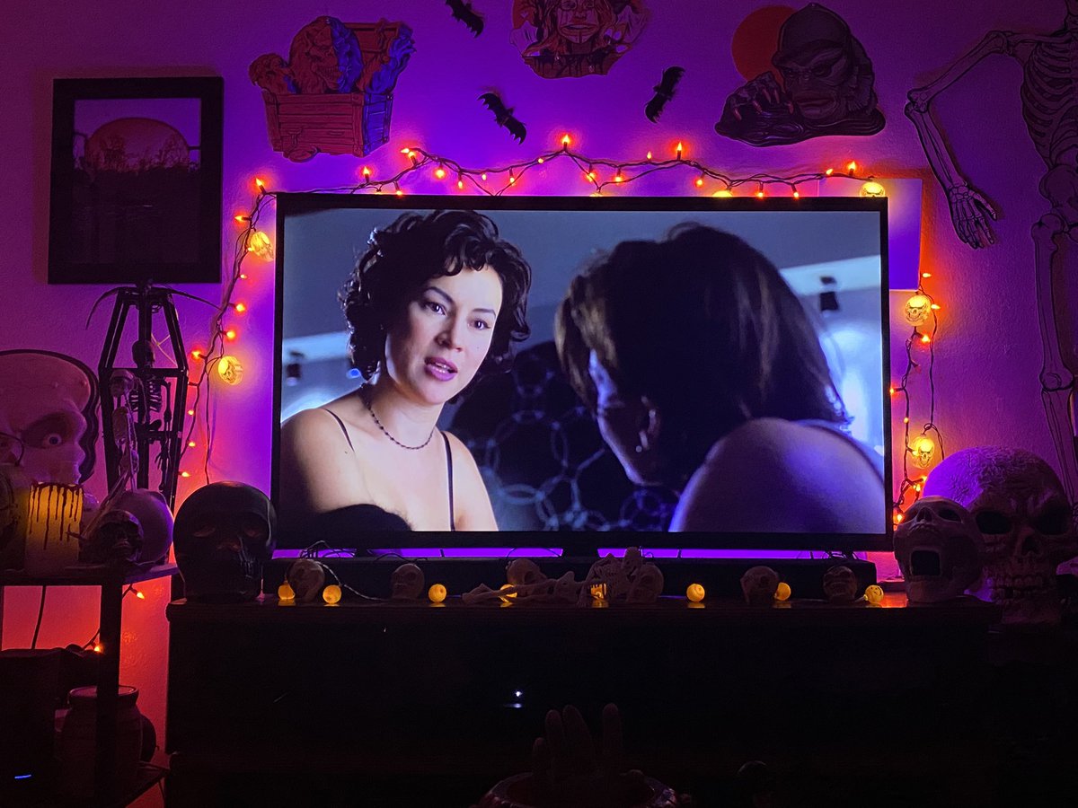 Gotta love a good discussion of Bound from @JenniferTilly & @HorrorGirlProbs What a film to end on #QueerforFear #shudder #horror @Shudder