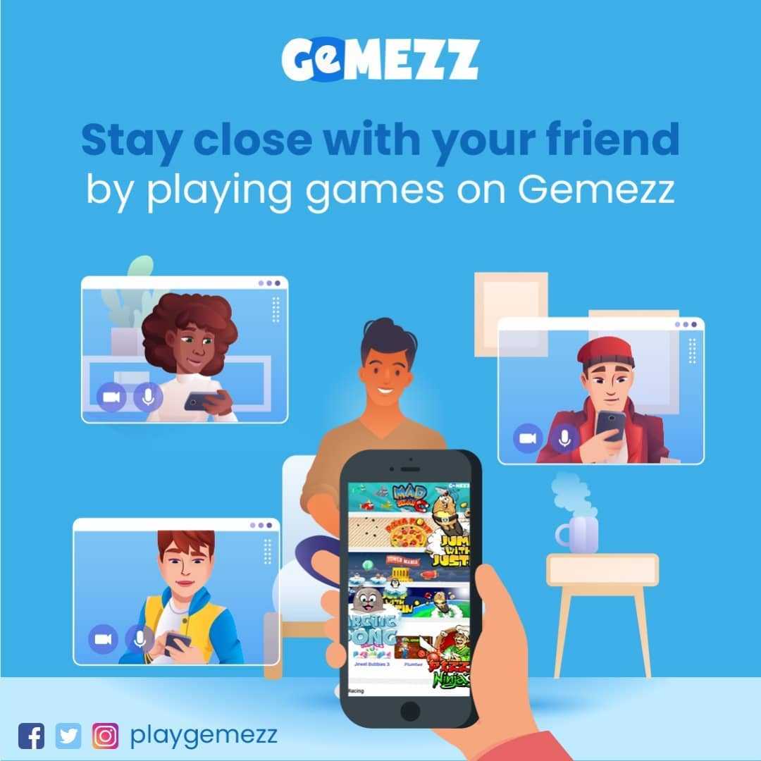 playgemezz's tweet photo. Want to stay close with friends but don't have
time to meet? Let's play the game Gemezz with your
friends wherever you are. Keep collecting points and
win the prizes!🥳

#PlayGemezz #MobileGame #Gemezz #HTML5Games
#gamer #games #gaming #gamecompetition
#stayhome #staysafe https://t.co/Ey4o3R0apr