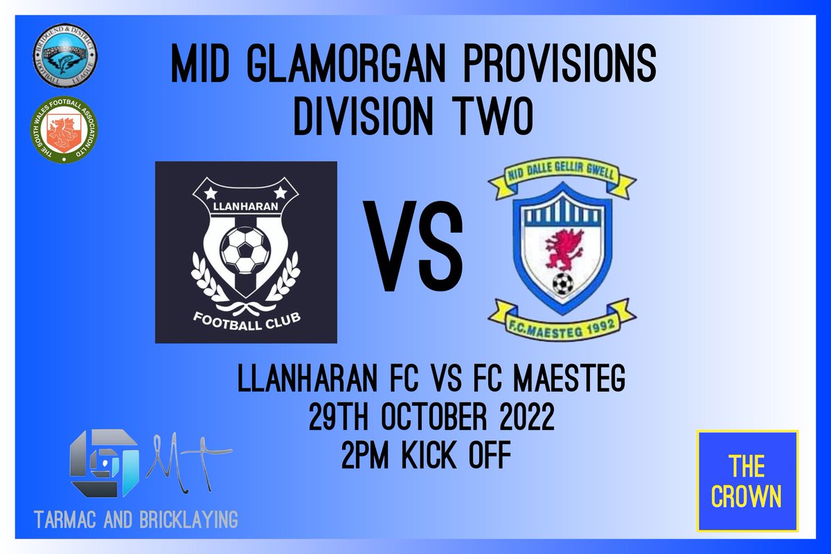 Our Reserves are back in league action when they travel to Llanharan FC!

🔵⚪️🔵⚪️