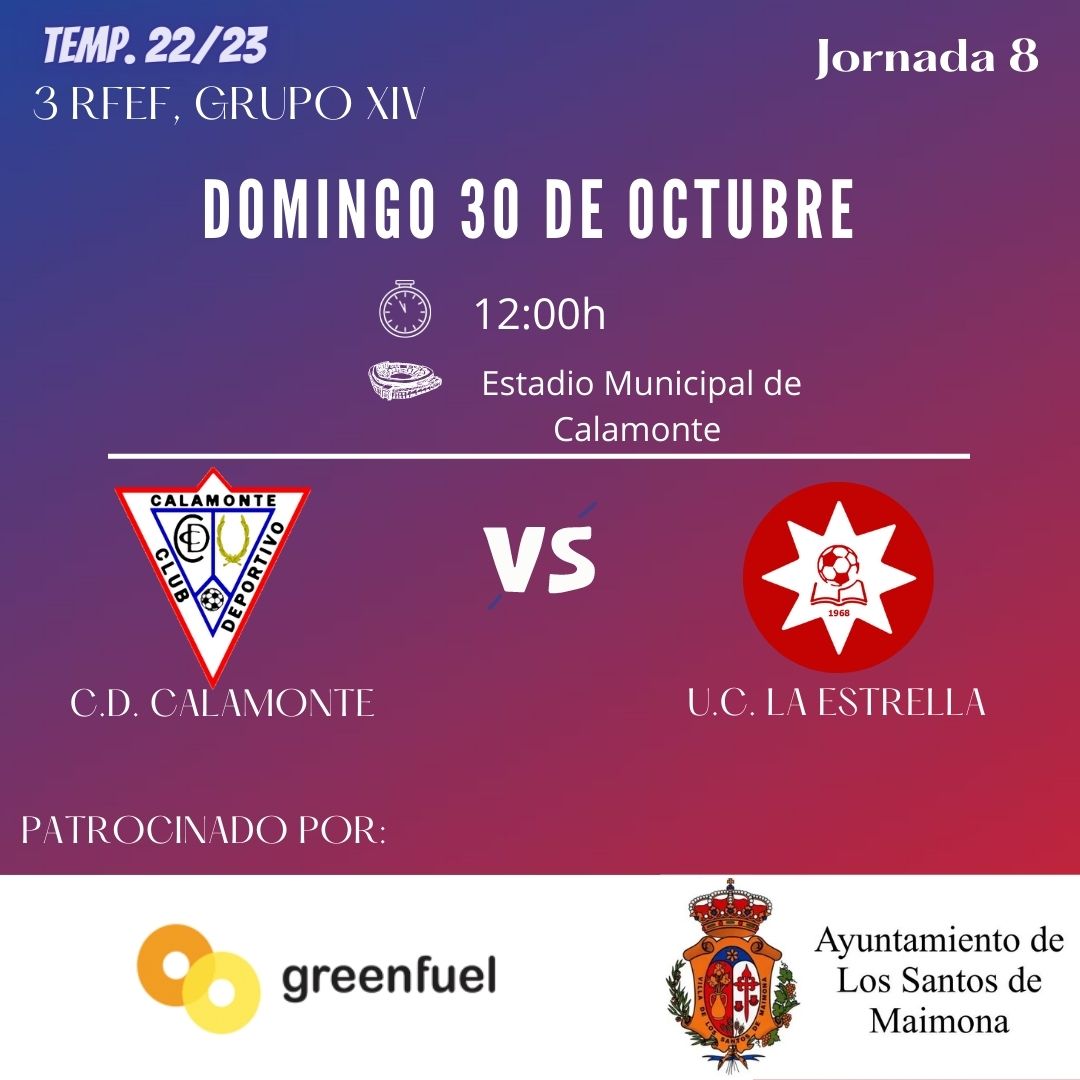 UCLaEstrella's tweet photo. ❤️𝔼𝕝 𝔻𝕠𝕞𝕚𝕟𝕘𝕠 𝕖𝕤 𝕕í𝕒 𝕕𝕖 𝕐𝔼𝕐𝕀, ⚽️ 𝕖𝕝 𝔻𝕠𝕞𝕚𝕟𝕘𝕠 𝕖𝕤 𝕕í𝕒 𝕕𝕖 𝕛𝕦𝕘𝕒𝕣 𝕛𝕦𝕟𝕥𝕠𝕤.
🆚 @CCalamonte
🏟️Municipal de Calamonte
⏰12h
🗓️Jornada 8.- 30/10
💃"Que nos quiten lo bailao" 
#AhoraMásQueNunca #VolvimosParaQuedarnos https://t.co/cefRz0ZHRm