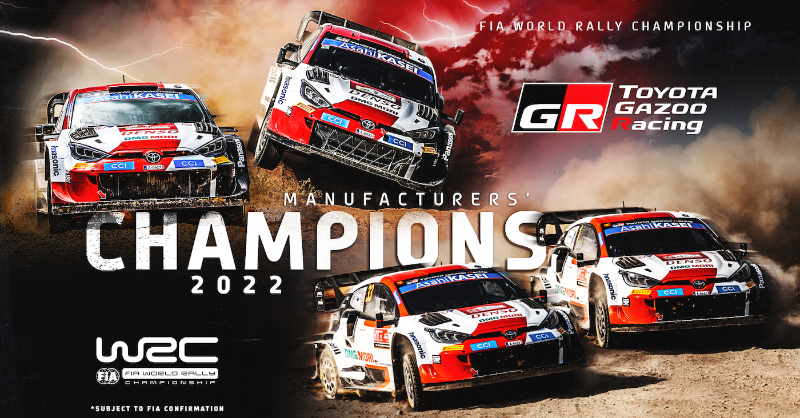 OfficialWRC's tweet photo. #ICYMI 🥇 🏆 ⬇️

#WRC | #RallyRACC I @TGR_WRC I #ToyotaGazooRacing I #WorldChampion