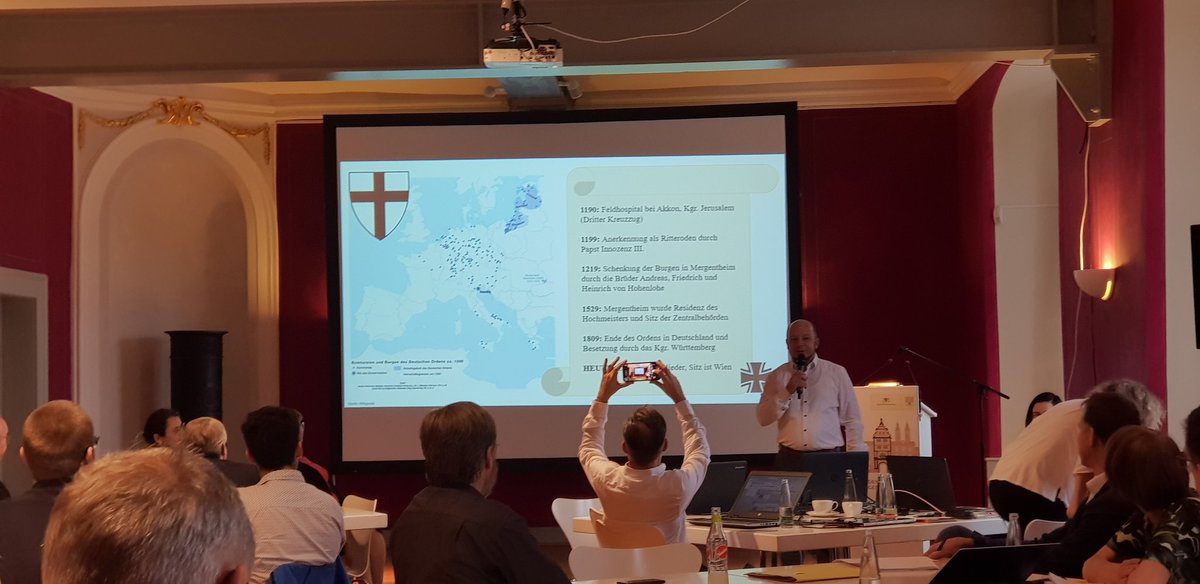 2 Tage Klausur des Zentralen Senat der DHBW beginnt im Schloss Bad Mergentheim mit Grussworten der Präsidentin, Prof Klärle und der Gastgeberin, Prof Jeck-Schlotmann DHBW Mosbach, gefolgt von einer kurzen Geschichte des Deutschorden durch Kollege Benjamin Hölzer. @dhbwhdh