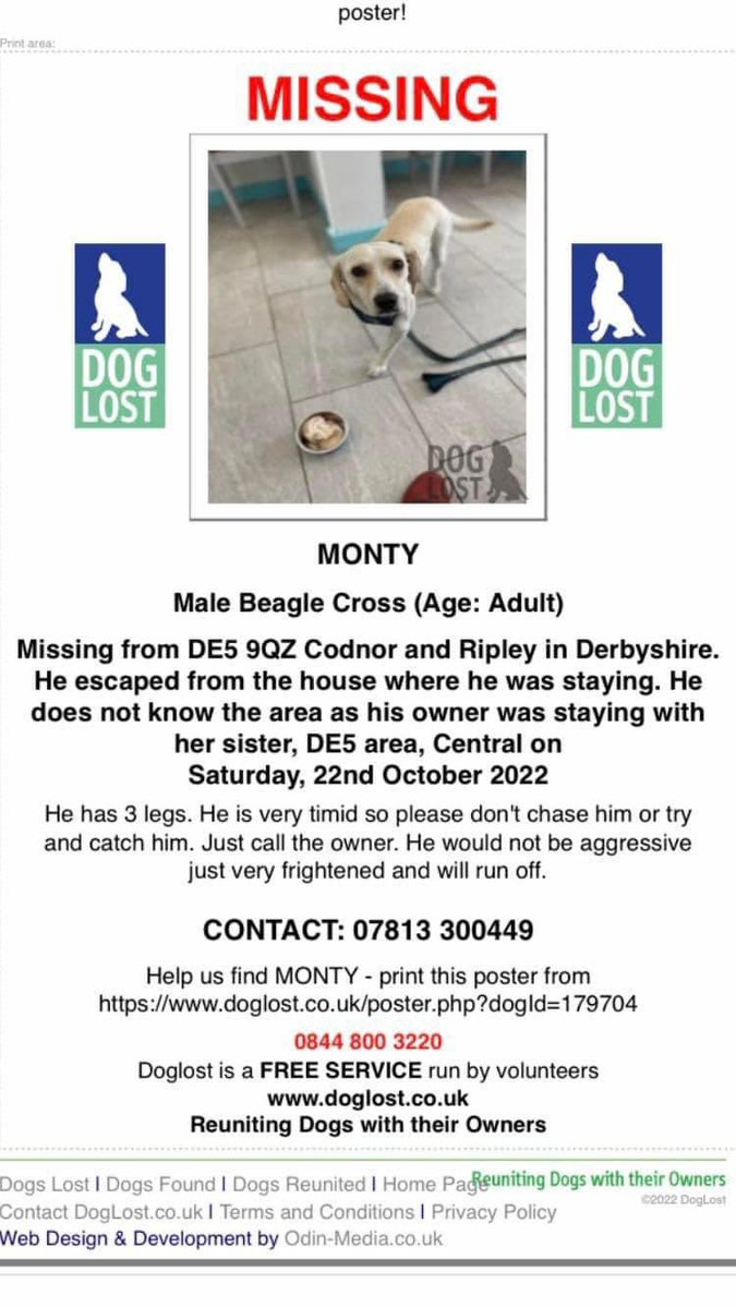 Laura_Slats's tweet photo. Please, please share and get Monty back home with his family #getmontyhome #DE5 https://t.co/XzQYPYpxSG