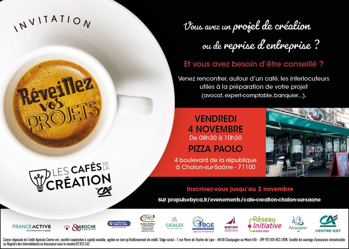 Rdv le 04 Novembre Pizza Paolo Chalon pr votre projet professionnel ⁦<a href="/ca_centrest/">Crédit Agricole Centre-est</a>⁩