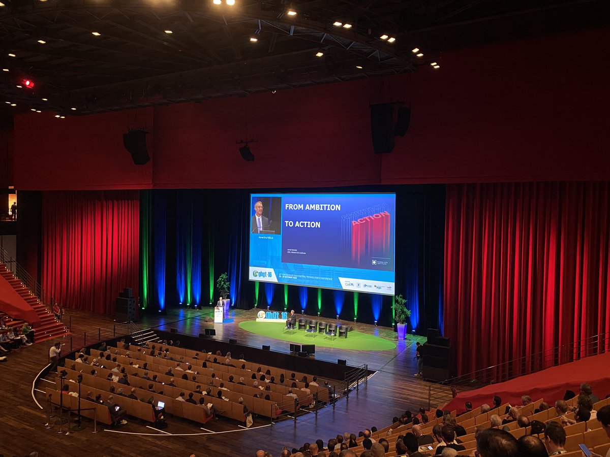 IEAGHG's tweet photo. Now we’re hearing from Jarad Daniels, Chief Executive Officer, @globalccs on how #ccs is an essential tool for reaching net zero, alongside other tools #GHGT16 #Lyon https://t.co/8rTvW7q9Qd