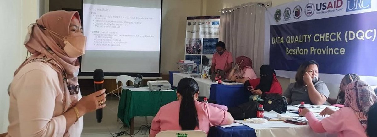 In Basilan, Lanao del Sur, and Tawi-Tawi, USAID and University Research Co., LLC. conducted a process of checking the accuracy and cleaning of health data for better program planning and decision making to build data confidence.