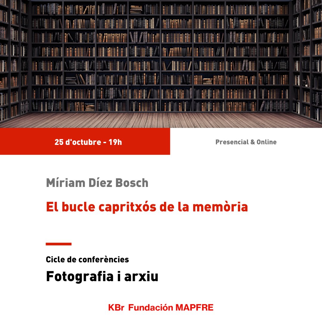Demà, Míriam Díez Bosch ens descobrirà que és el "mal d'arxiu", un fenomen que neix de la necessitat de saber qui som.

No us la perdeu! Us podeu inscriure a la web per seguir-la de forma presencial o en línia. 👇

bit.ly/3QKT348