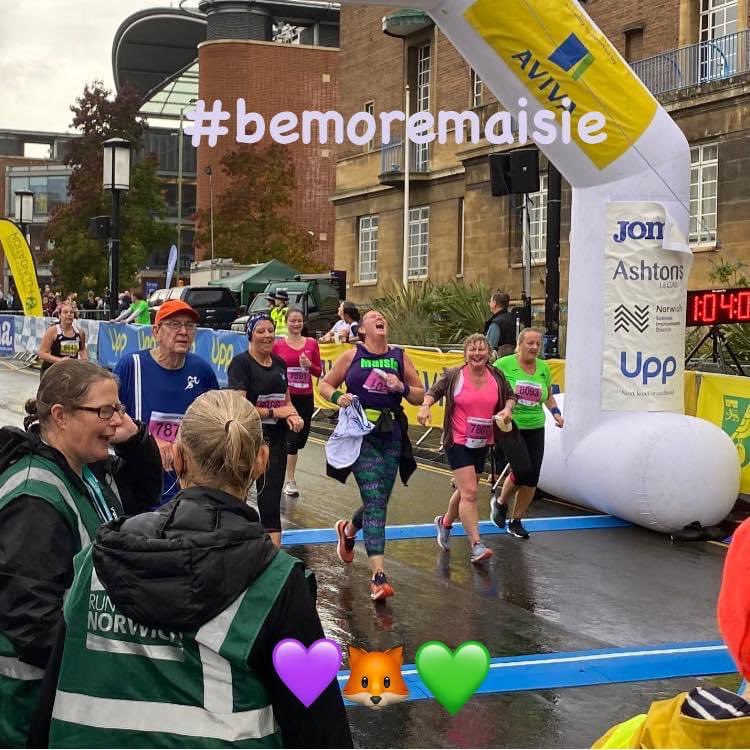 I bloody did it Maisie and you were with me every step of the way 💜💚 <a href="/runnorwich/">Run Norwich</a>