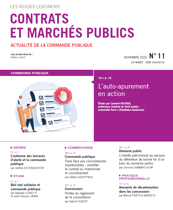 RevueCMP's tweet photo. Découvrez la Une et le sommaire de votre n° de novembre, en ligne sur #Lexis360 : https://t.co/C5HRGZjfyy
👉Auto-apurement, bail réel et solidaire, lanceurs d'alerte, avis CE 15 sept. (@hoepffner4), règlement de consultation, décarbonation...
+ d'infos🔽
Bonne lecture ☀️🍂 https://t.co/8VWbV0KCbi