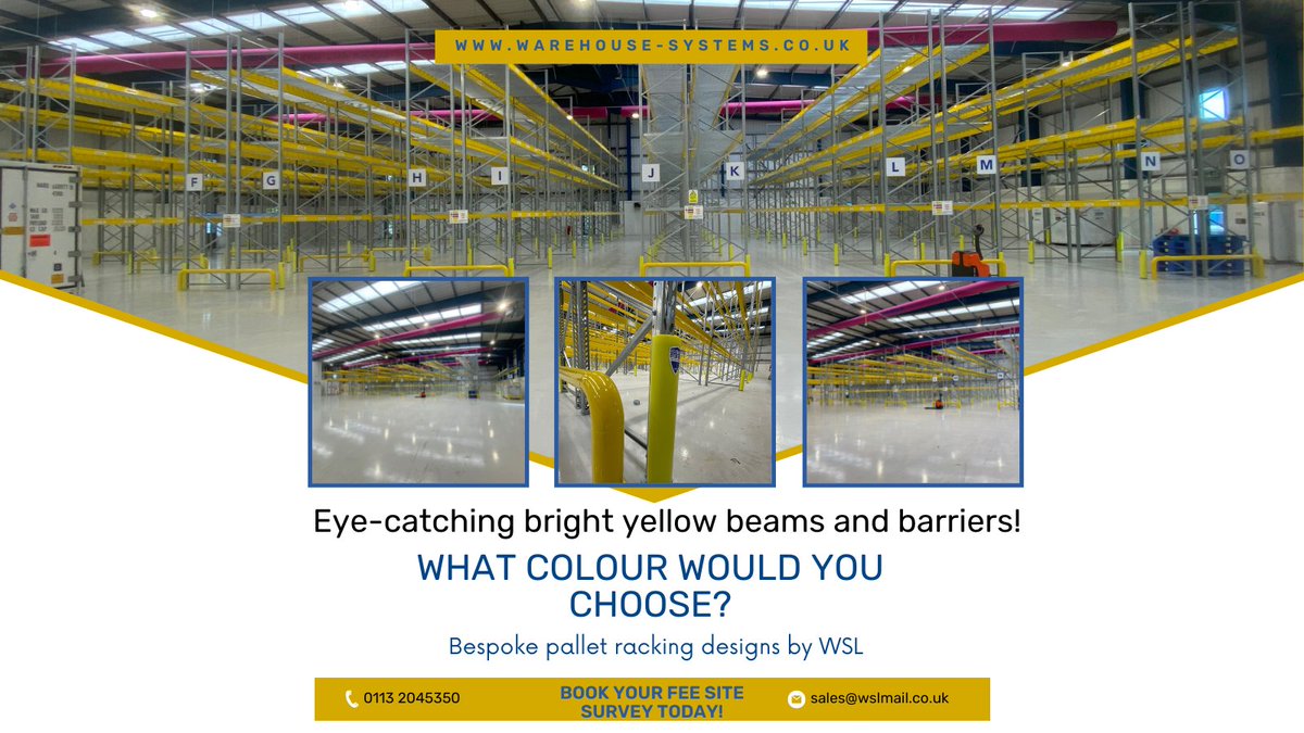 Linhgd_9's tweet photo. Who said #palletracking needs to be characterless? Whilst delivering the practical support needed to run an effective #warehouse operation, components of just the right #choice of colour can add a little brightness or personality to your facility. #wareh… https://t.co/WFAMtd5Fgf