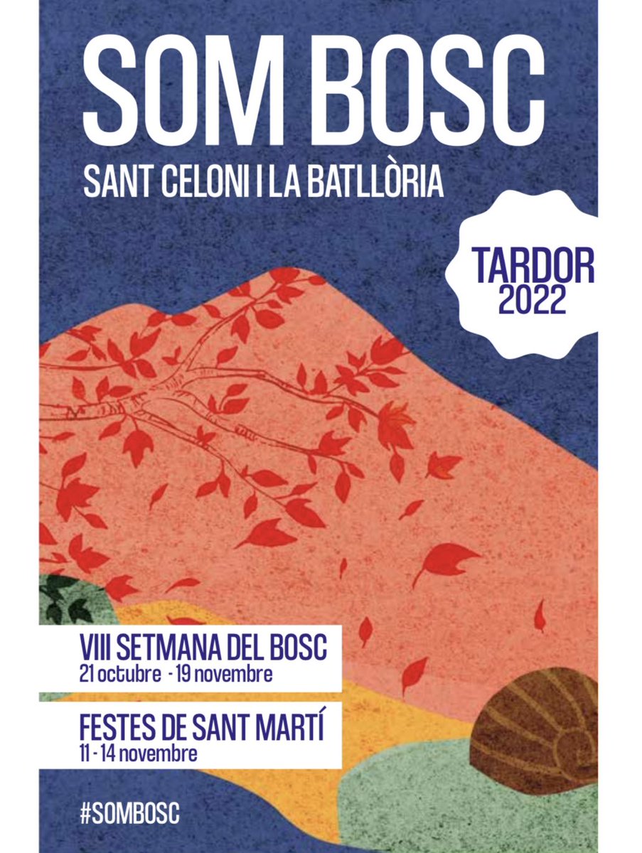 La VIII #SetmanadelBosc contiua🍁🪵🌰 Consulta el programa i no et perdis cap activitat!! 

👉 bit.ly/3z4DoFW

#SomBosc #SantCeloniBosc #SantCeloni <a href="/ajsantceloni/">Aj. de Sant Celoni</a>  <a href="/APMontnegreCor/">A Montnegre Corredor</a> <a href="/cercleBM/">Cercle econòmic i social Baix Montseny</a> <a href="/UABBarcelona/">Universitat Autònoma de Barcelona</a>