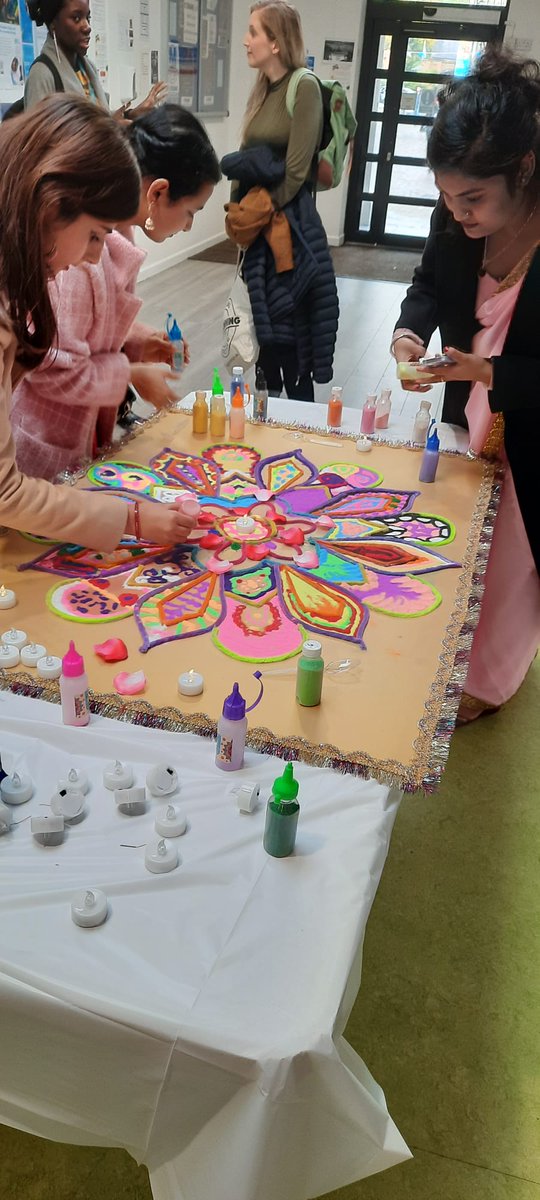 Happy #Diwali  to all celebrating the #festivaloflights2022 with family and friends today! May this year bring you joy and prosperity 🥰🪷 We celebrated with @YourStMarys staff and students on Friday and their artwork can be found on campus until later this week!
