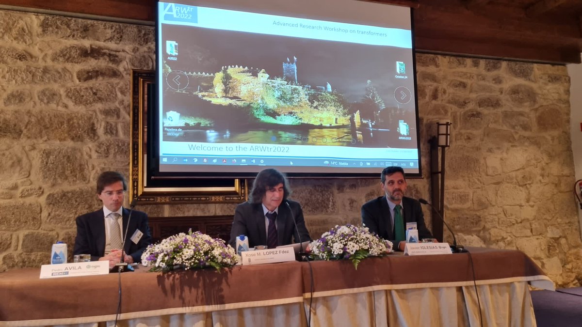CIGRE_Esp's tweet photo. Comenzamos los 3 días del ARWtr2022, organizado por RedInTransf @uvigo @p_lodz_pl en Baiona. El presidente de @CIGRE_Esp nos habla sobre los beneficios de pertenecer a @CIGREWorld https://t.co/DJD5xOD0V4