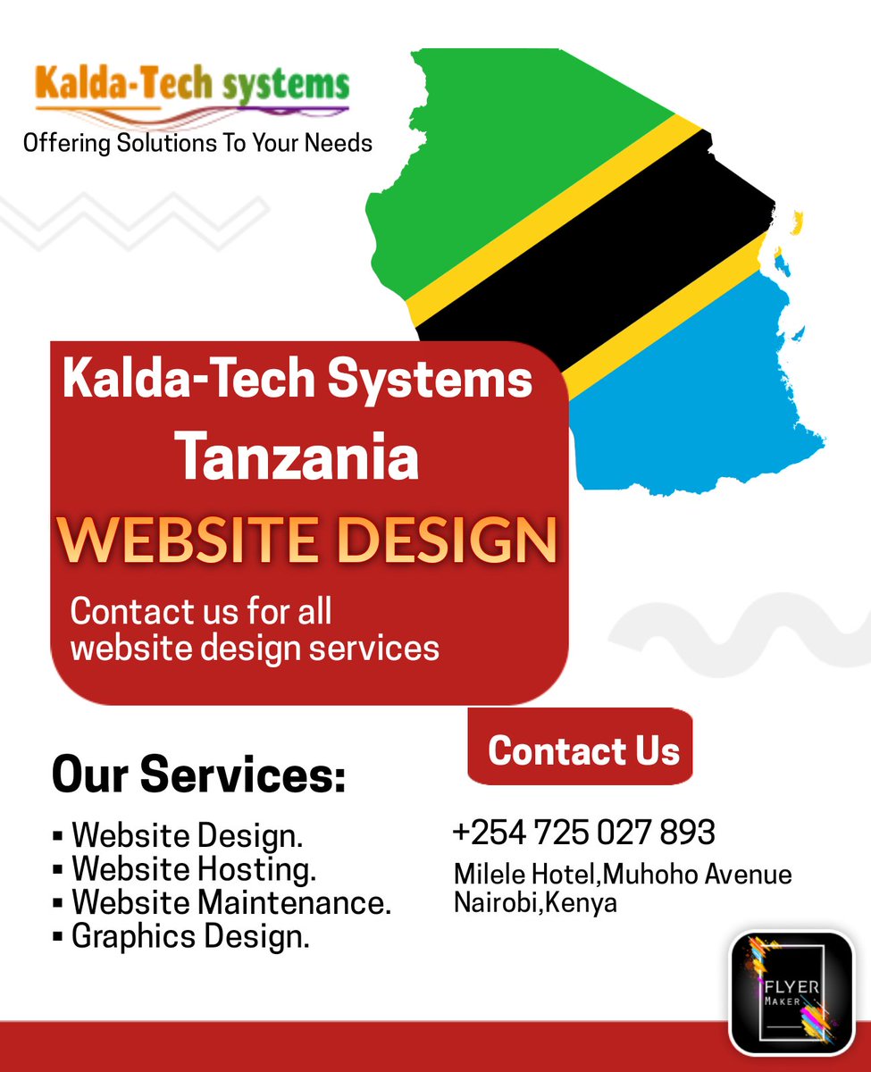 kafuraha's tweet photo. TANZANIA WEBSITE DESIGN SERVICES
We design beautiful, fast loading, SEO optimized and social media integrated Website Now..!!
Call us : +254725027893
https://t.co/jgSEQQ0pZ1
#websitedesign
#wordpress
#html
#python
#KaldaTechSystems
#tanzania
#dodomacity https://t.co/uCStYqbP4X