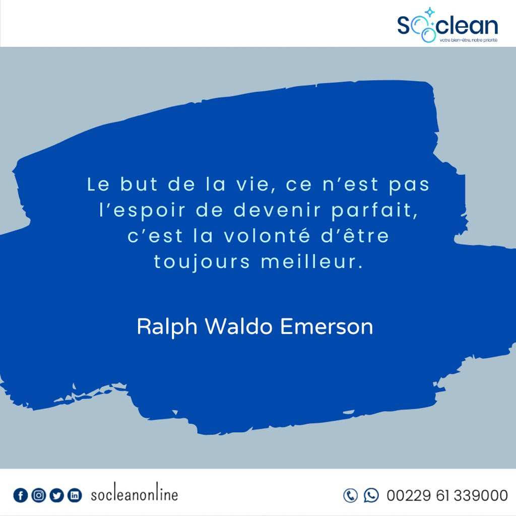Socleanonline's tweet photo. « Le but de la vie, ce n’est pas l’espoir de devenir parfait, c’est la volonté d’être toujours meilleur. »

Ralph Waldo Emerson

Agréable semaine à tous 😊🙏🏽 https://t.co/4gXHvAFPbl