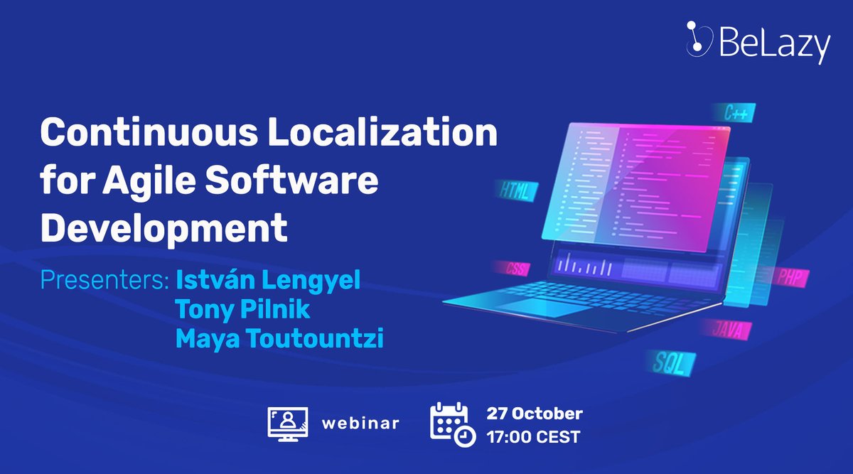 BeLazy_cat's tweet image. Create a fully automated localization process using the BeLazy-Transifex integration to streamline workflows that go from developers to language service providers. Join us in this webinar session 👉 bit.ly/3MmjGLn 
#Localization #AgileLocalization #CICD #Agile #l10n