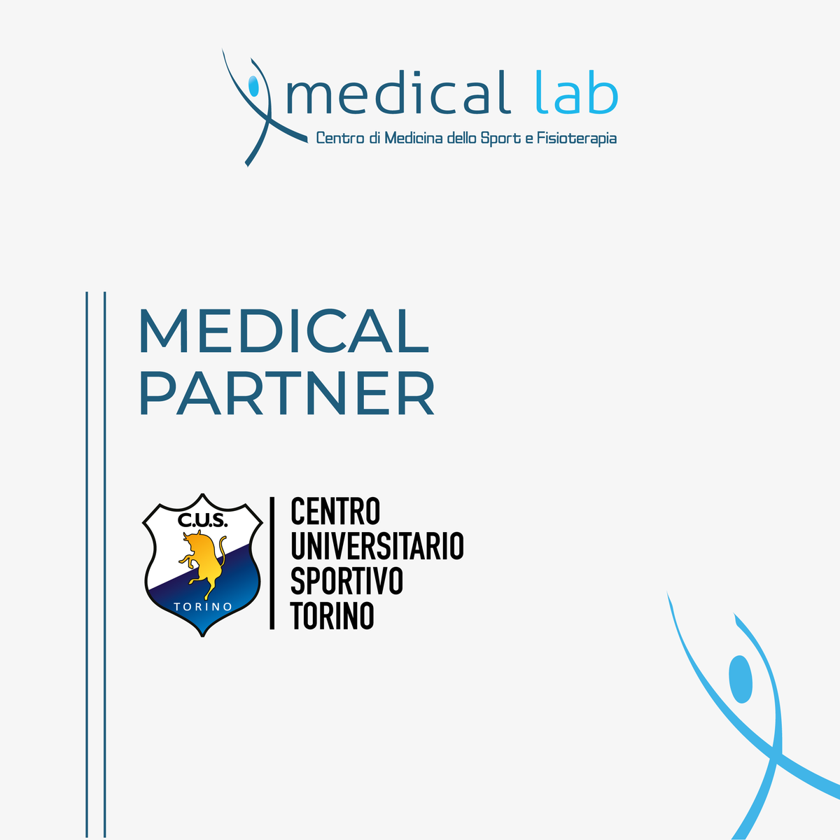 CUSTorino's tweet photo. Medical Lab e Centro Universitario Sportivo torinese ancora insieme!
COMUNICATO AL SEGUENTE LINK: https://t.co/lOIySJXsYX
#CUSTorino #wearesport https://t.co/DArJceUVIc