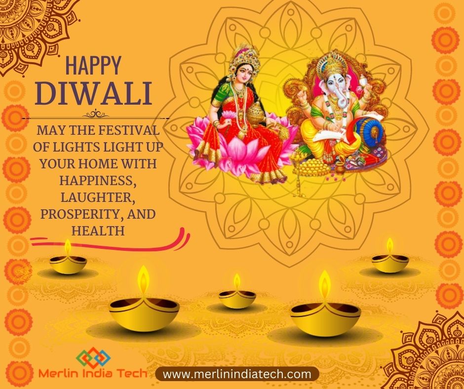 merlinindiatech's tweet photo. A very Happy Diwali to you and your family! May Goddess Lakshmi blesses you with abundance and may all your troubles come to an end. Happy Diwali 2022! #Diwali #happiness #joy #laxmi #ganesha #lights #festival #laughter #prosperity #wellness #goddess #blessings #merlinindiatech https://t.co/y6vn3lcKva