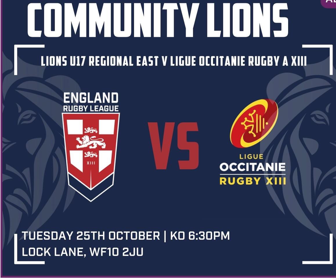 Good luck to our captain Brad Jones in the forthcoming u17s games <a href="/lions_rl/">England Community Lions RL</a> East Squad. Go smash it 👊🏉🎯<a href="/huddnewcoll/">HNC</a> <a href="/Giantsrl/">Huddersfield Giants 🐮🔔</a> <a href="/WTrinityRL/">Wakefield Trinity</a> <a href="/DewsburyRams/">Dewsbury Rams</a> <a href="/BatleyRLFC/">Batley Bulldogs RLFC</a> <a href="/Northumbria_RL/">Northumbria Uni RL</a> <a href="/HURLFC/">Huddersfield Uni RL</a>