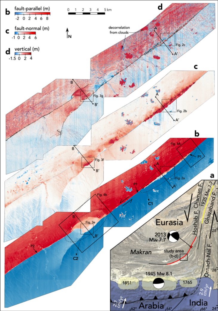 KlingerYann's tweet photo. Interested in #earthquake, surface ruptures, fault geometry, and off-fault deformation. Check the new paper by Antoine et al. about M7.7 Balouchistan Eq. using #micmac image correlation.
https://t.co/5kBrl3VIMM https://t.co/xLug8AG9ET