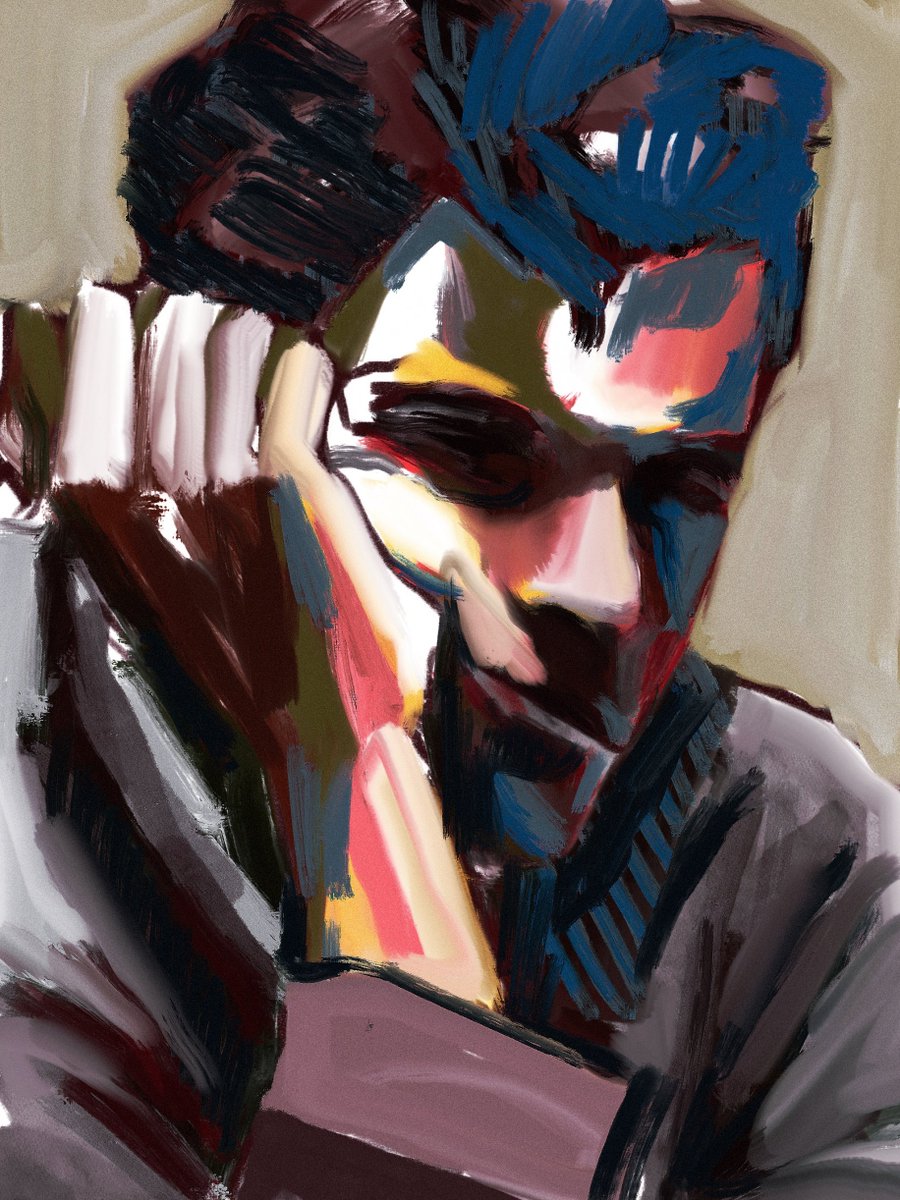 Procreate's tweet image. This week&apos;s featured #ProcreateFolio artist is Skyngeo. Their use of high-contrast, dynamic brush strokes creates scenes like vivid dreams.

Check out their Folio here: folio.procreate.art/skyngeo