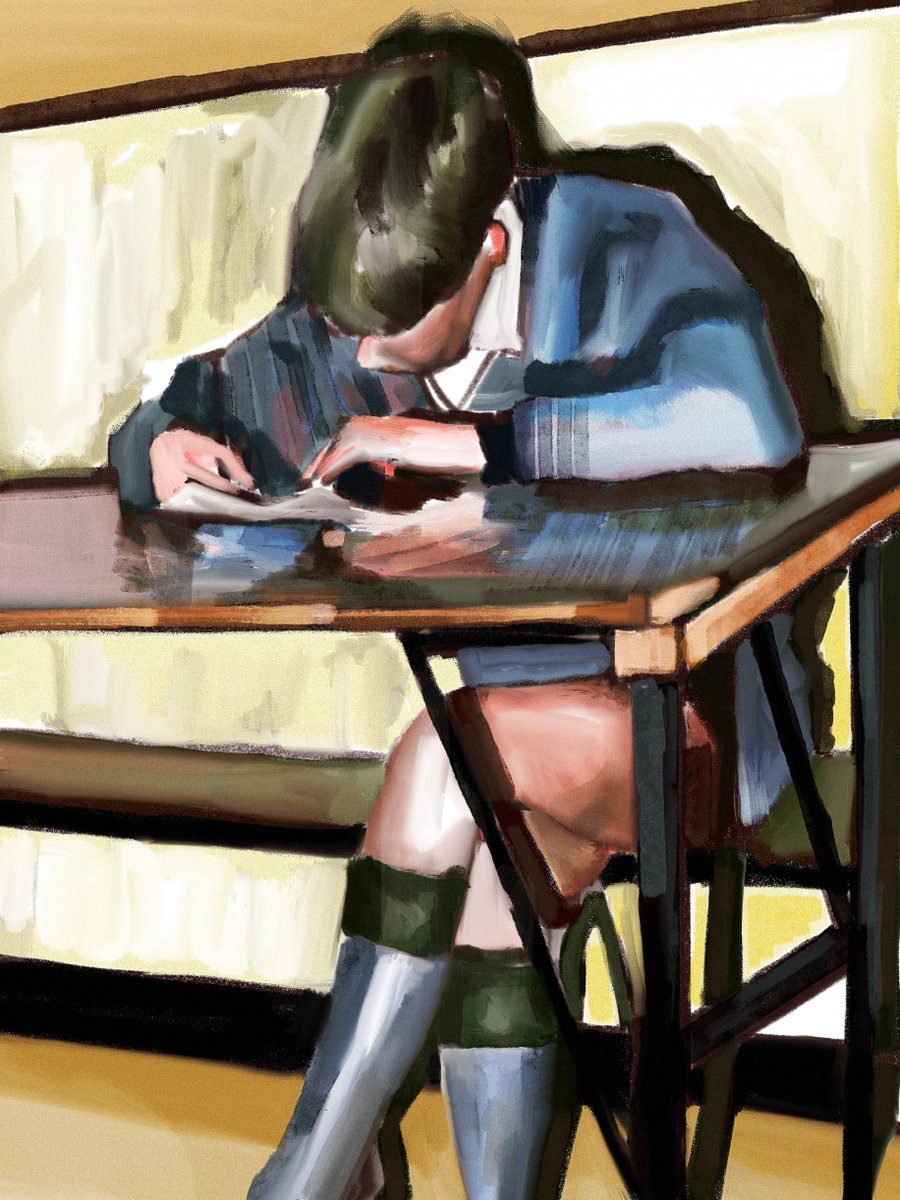 Procreate's tweet image. This week&apos;s featured #ProcreateFolio artist is Skyngeo. Their use of high-contrast, dynamic brush strokes creates scenes like vivid dreams.

Check out their Folio here: folio.procreate.art/skyngeo