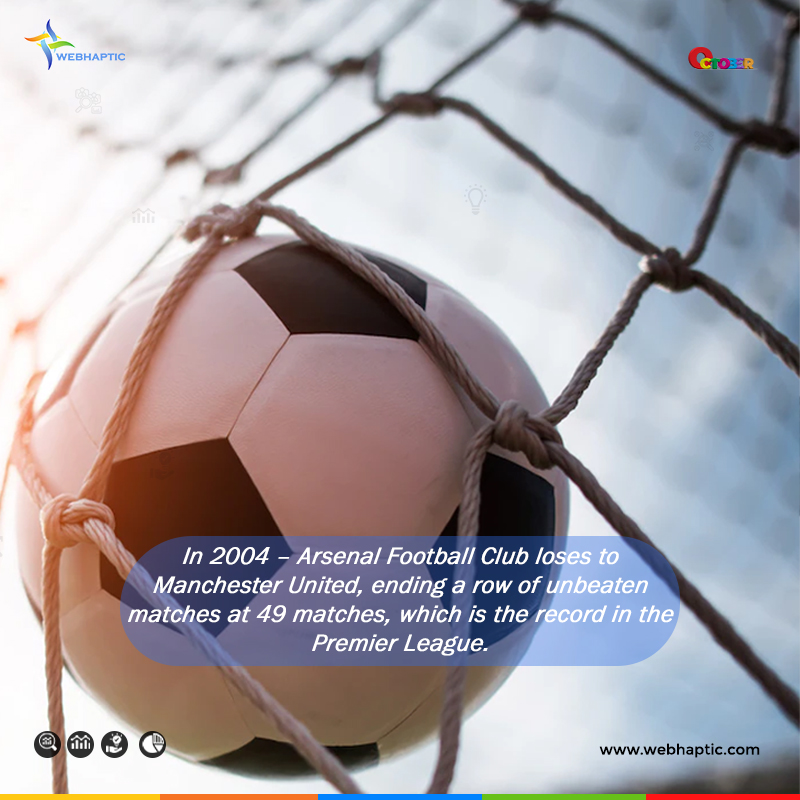 webhaptic's tweet image. Arsenal Football Club loses to Manchester United, ending a row of unbeaten matches at 49 matches, which is the record in the Premier League.
#tuesdaytip #webhaptic