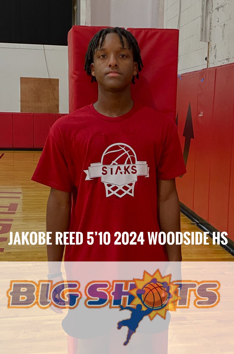 NorfolkKnights's tweet photo. Big Shots Spotlight! Woodside 5’10 2024 Jakobe Reed is strong, physical. Nice burst, sound footwork on both ends. Solid in confined spaces as a shot creator for himself and for others. Excellent pullup! Solid defender. @BigShotsToday @BigShotsGlobal #StaksHoops https://t.co/SfaFCXtUf8