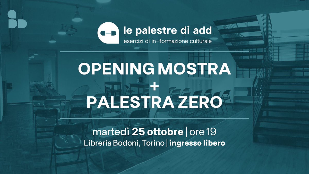 add_editore's tweet photo. Inauguriamo le palestre di #addeditore con un evento speciale dedicato ad #AdrianoOlivetti: una mostra e la palestra zero di Marco Peroni.
"Dal secolo scorso al futuro"
📌Martedì 25 settembre ore 19
OPENING MOSTRA + PALESTRA ZERO
@libreriabodoni | Torino, ore 19.
Ingresso libero https://t.co/lDcLhPtzyc