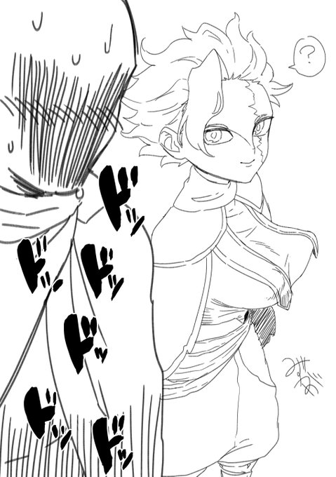 ベチャンの上向きロケットおっぱいにヘキをめちゃくちゃにされ必死で横を見ないようにしている俺の絵 