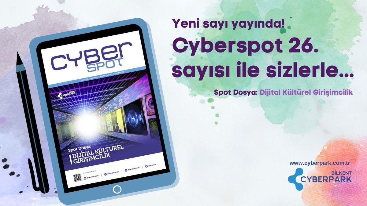 Cyberspot yeni sayısı ile yayında! 🤩 Haftaya keyifli bir başlangıç yapmak için ‘’ Dijital Kültürel Girişimcilik’’ konulu sayımıza mutlaka göz atmalısınız, bizden söylemesi 🤓👍 🔗 bit.ly/3DnCQNU