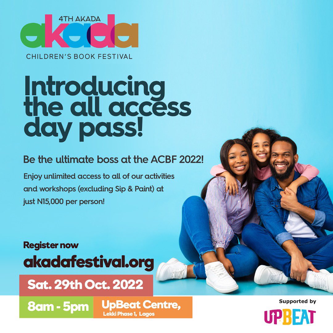 AkadaFestival's tweet photo. You can have it all! Enjoy access to all #AkadaFestival activities with “All Access” day pass - 16 purposeful workshops, book readings, chess tournament, pop-up library, trampoline fitness, arts &amp; craft, music &amp; dance, etc. Get tickets now at https://t.co/o6nMGaK1Ea https://t.co/YoLRCHApO7