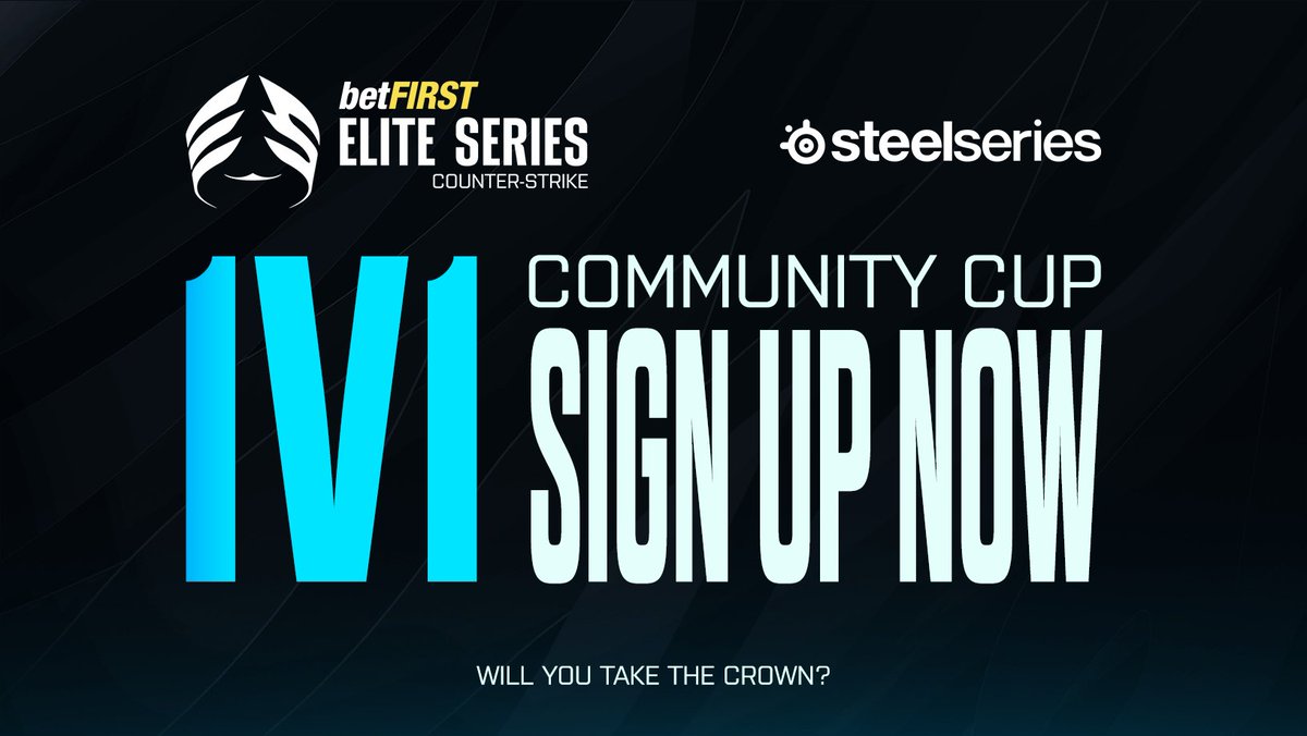 betFIRST Elite Series: Counter-Strike (@eliteseriescs) on Twitter photo For the pro's the season may be over, but that isn't the case for you! Sign up for our 1v1 Community Cup now, to win some awesome <a href="/SteelSeries/">SteelSeries</a> swag!
csgo.eliteseries.gg/community-cups/
#ESCS #Steelseries #ESCC For the pro's the season may be over, but that isn't the case for you! Sign up for our 1v1 Community Cup now, to win some awesome <a href="/SteelSeries/">SteelSeries</a> swag!
csgo.eliteseries.gg/community-cups/
#ESCS #Steelseries #ESCC