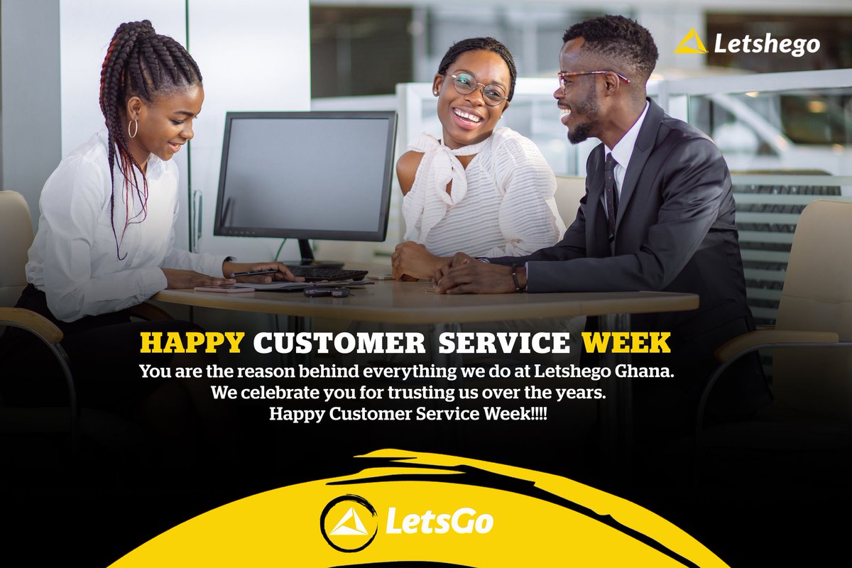 LetshegoGhana's tweet photo. Happy Customer Service Week from everyone at Letshego Ghana! 

#CSW22 #letsimprovelives #letsgo #CelebratingService #GoBiG https://t.co/hoSvoxjDWn