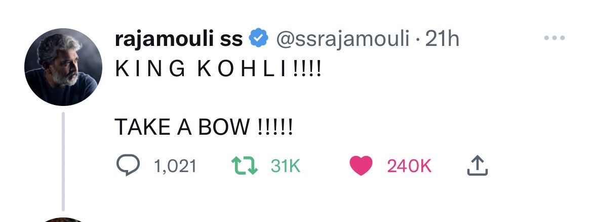 Ashesquee's tweet photo. Most liked tweet of India 
Most liked tweet by any cricket handle
Most liked tweet by any TFI artist
Most liked tweet of Sachin tendulkar 

#ViratKohli . @imVkohli 🐐 https://t.co/6fwFZOLNFa
